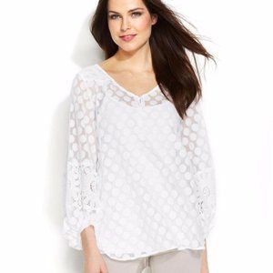 Alfani petite peasant lace hi low top